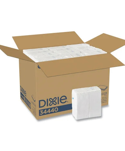Dixie 1/8-Fold Dinner Napkin, 2-Ply, 16 x 15, White, 3,024/Carton (34440) - Grazingbelles