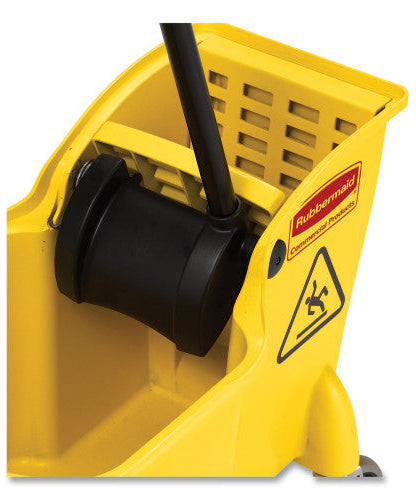 Rubbermaid Commercial Tandem 31-Quart Bucket/Wringer Combo, Reverse, Yellow (738000YEL) - Grazingbelles