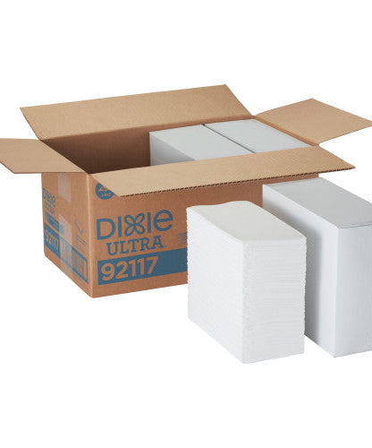 Dixie 1/8-Fold Linen-Replacement Dinner Napkins, Two-Ply, 17 x 17, White (92117)