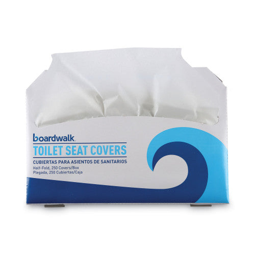 Boardwalk® Toilet Seat Covers, White, Half-Fold, 5000 Covers (BWKK5000B) - Grazingbelles