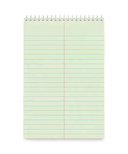 Universal Steno Pads, Gregg Rule, Red Cover, 80 Green-Tint 6 x 9 Sheets, 6/Pack (UNV86920PK) - Grazingbelles