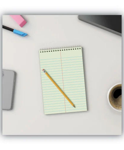 Universal Steno Pads, Gregg Rule, Red Cover, 80 Green-Tint 6 x 9 Sheets, 6/Pack (UNV86920PK) - Grazingbelles