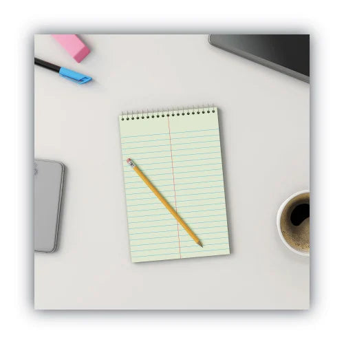 Universal Steno Pads, Gregg Rule, Red Cover, 80 Green-Tint 6 x 9 Sheets, 6/Pack (UNV86920PK) - Grazingbelles