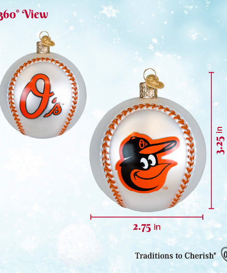 Orioles Baseball Ornament