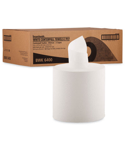 Boardwalk® Center-Pull Paper Hand Towels, 2-Ply, 500-ft., 6 Rolls (BWK6400) - Grazingbelles