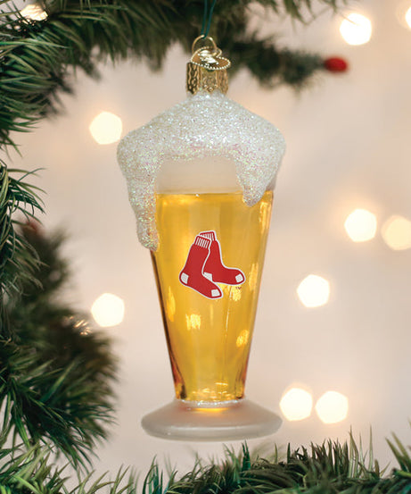 Red Sox Glass Of Beer Ornament - Grazingbelles
