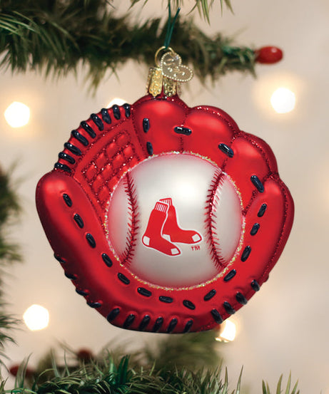 Red Sox Baseball Mitt Ornament - Grazingbelles