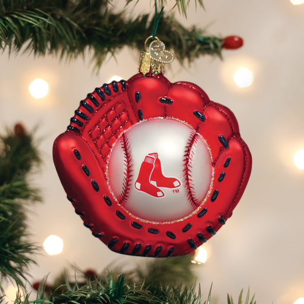 Red Sox Baseball Mitt Ornament - Grazingbelles