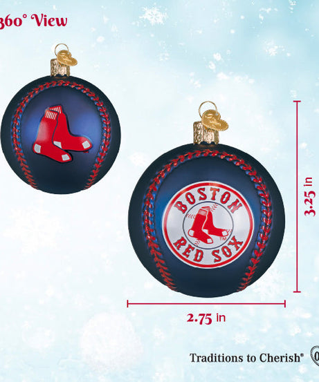 Red Sox Baseball Ornament