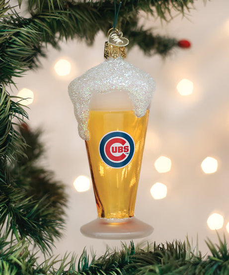 Cubs Glass Of Beer Ornament - Grazingbelles