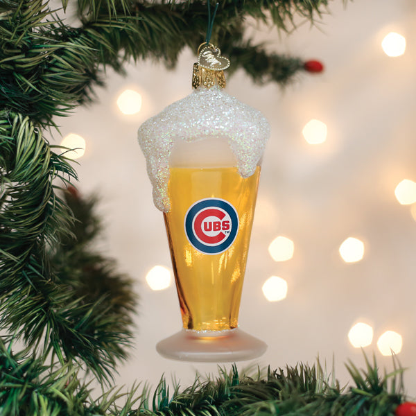Cubs Glass Of Beer Ornament - Grazingbelles