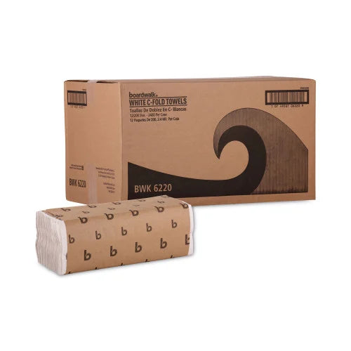 Boardwalk® C-Fold Paper Towels, 1-Ply, White, 2400 Towels (BWK6220) - Grazingbelles