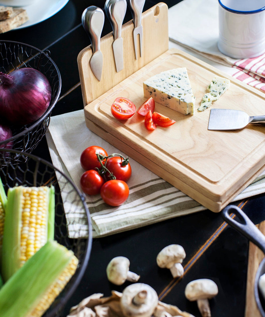 Asiago Cheese Cutting Board & Tools Set