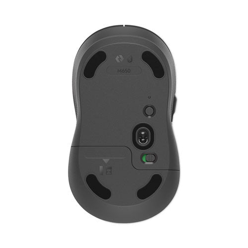Logitech Signature M650 for Business Wireless Mouse, Medium, 2.4 GHz Frequency, 33 ft Wireless Range, Right Hand Use, Graphite (910006272) - Grazingbelles