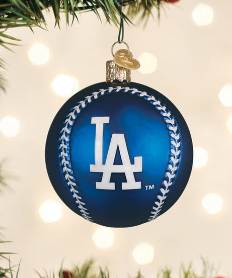 Dodgers Baseball Ornament