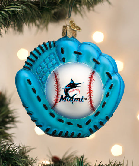 Marlins Baseball Mitt Ornament - Grazingbelles