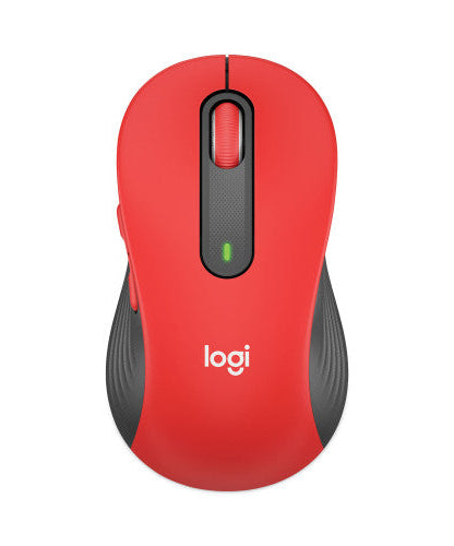 Logitech Signature M650 Wireless Mouse, Large, 2.4 GHz Frequency, 33 ft Wireless Range, Right Hand Use, Red (910006358) - Grazingbelles