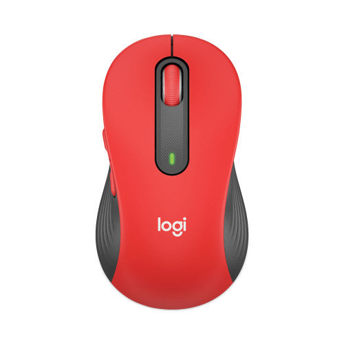 Logitech Signature M650 Wireless Mouse, Large, 2.4 GHz Frequency, 33 ft Wireless Range, Right Hand Use, Red (910006358) - Grazingbelles