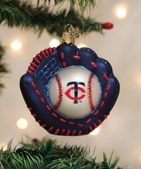 Twins Baseball Mitt Ornament - Grazingbelles