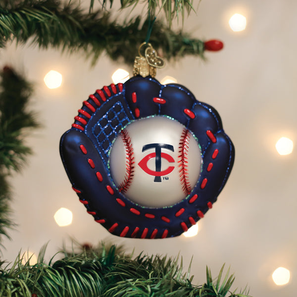 Twins Baseball Mitt Ornament - Grazingbelles