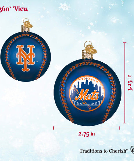 Mets Baseball Ornament
