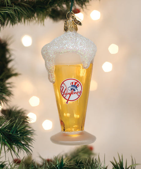 Yankees Glass Of Beer Ornament