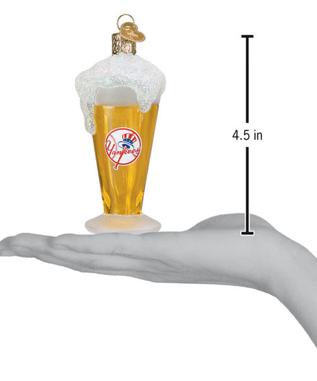 Yankees Glass Of Beer Ornament