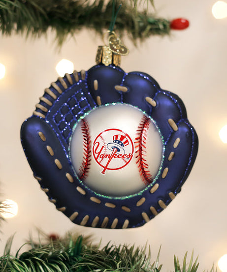Yankees Baseball Mitt Ornament