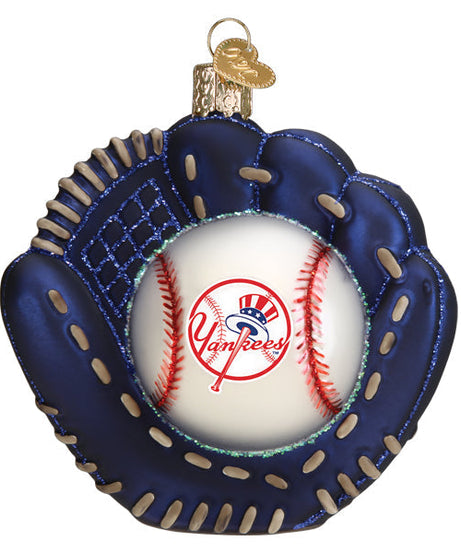 Yankees Baseball Mitt Ornament