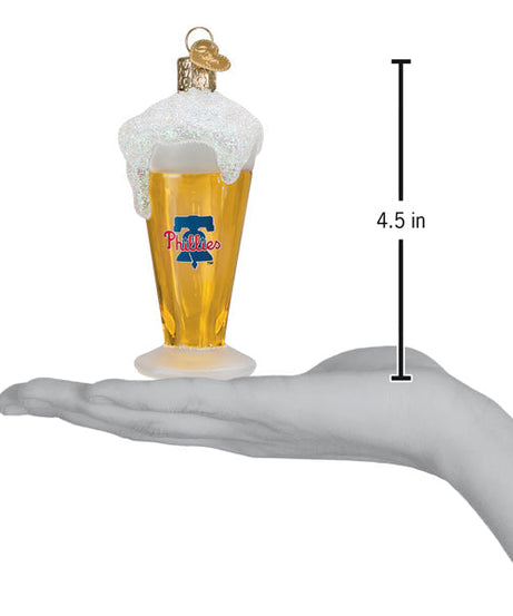 Phillies Glass Of Beer Ornament
