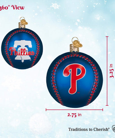 Phillies Baseball Ornament