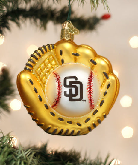Padres Baseball Mitt Ornament