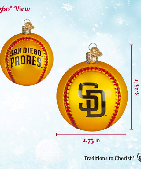 Padres Baseball Ornament