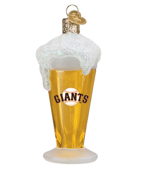 Giants Glass Of Beer Ornament