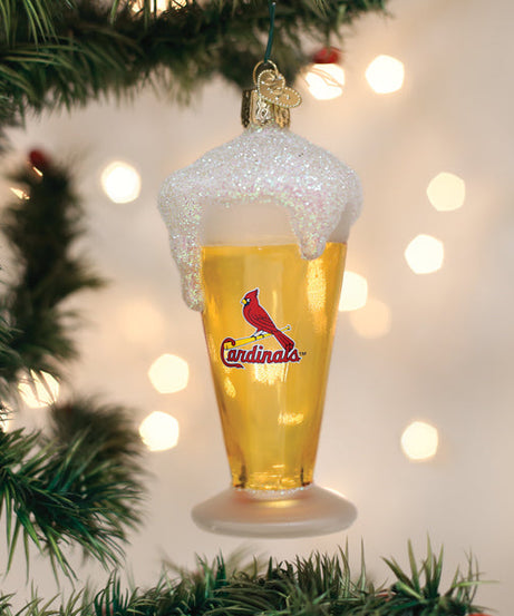 Cardinals Glass Of Beer Ornament - Grazingbelles