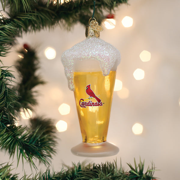 Cardinals Glass Of Beer Ornament - Grazingbelles