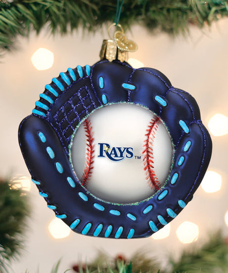 Rays Baseball Mitt Ornament