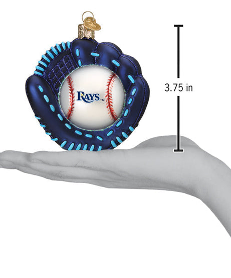 Rays Baseball Mitt Ornament