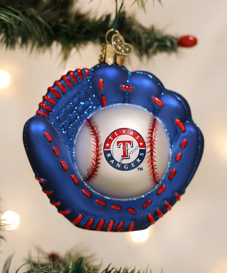 Rangers Baseball Mitt Ornament