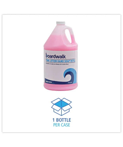 Boardwalk® Mild Cleansing Pink Lotion Soap, Cherry, 1 Gallon (BWK410EA)