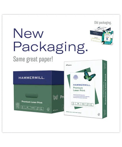 Hammermill Premium Laser Print Paper, 98 Bright, 24 lb Bond Weight, 11 x 17, White, 500/Ream (104620)