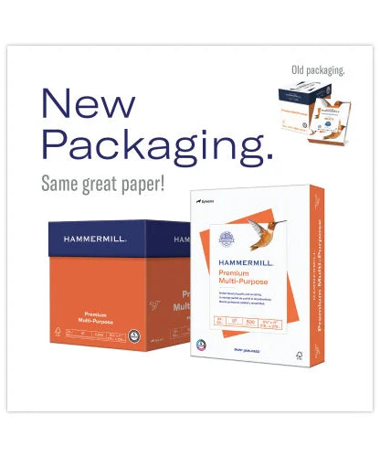 Hammermill Premium Multipurpose Print Paper, 97 Bright, 24 lb Bond Weight, 8.5 x 11, White, 500 Sheets/Ream, 5 Reams/Carton (105810)
