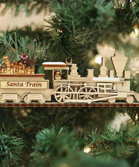 Santa Train Ornament