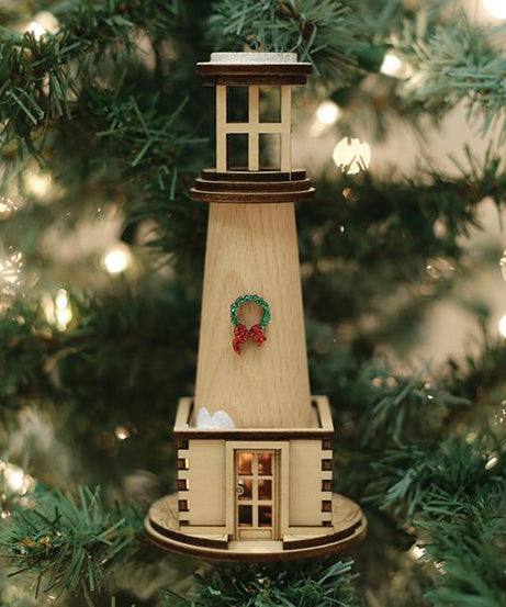 Holiday Lighthouse Ornament