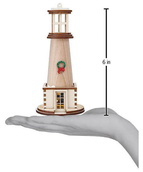 Holiday Lighthouse Ornament