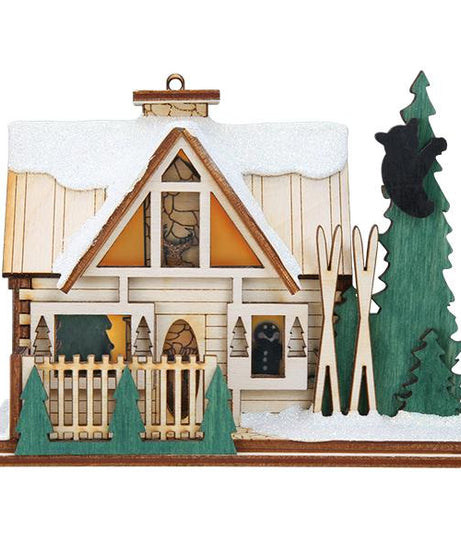 Santa's Ski Lodge Ornament