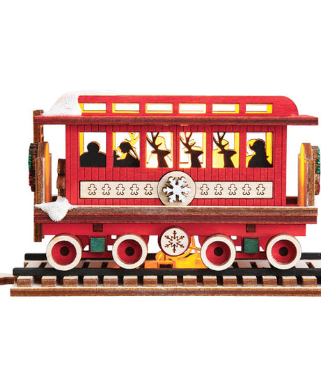 Passenger Car Elves Ornament