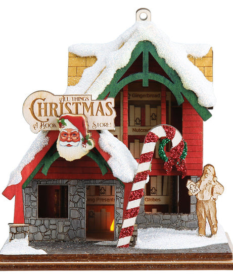 Christmas Book Store Ornament