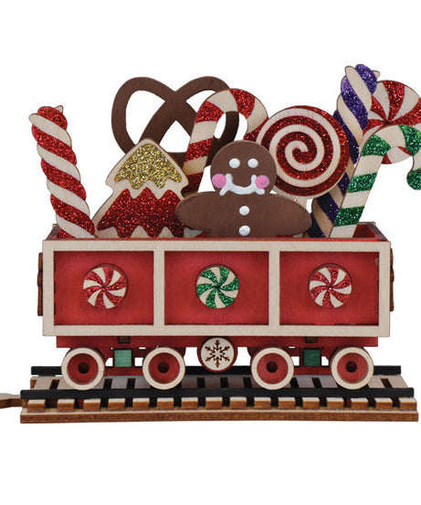 Candy Cane Train Car Ornament