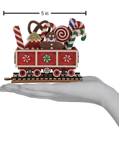 Candy Cane Train Car Ornament